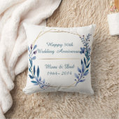 Coussin Classique 50e anniversaire de mariage floral (Couverture)