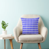 COUSSIN CLASSIQUE À CARREAUX BLEUS ET BLANCS (Chaise)