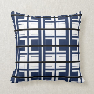 Coussin Classique blanc et noir bleu