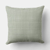 Coussin Classique Vichy Vert Sauge de Style Cottage (Verso)