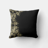 Coussin Classy Gold & Black Damask 40e anniversaire (Verso)