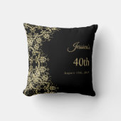 Coussin Classy Gold & Black Damask 40e anniversaire (Recto)
