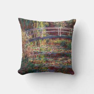 Coussin Claude Monet - Bassin aux nymphéas, harmonie rose