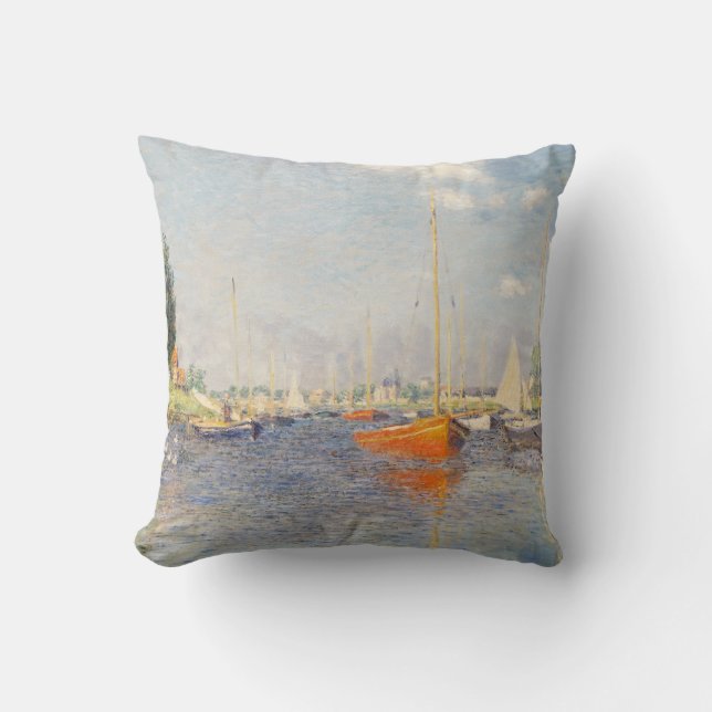 Coussin Claude Monet. Bateaux rouges, Argenteuil (Recto)