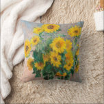 Coussin Claude Monet Bouquet de tournesols<br><div class="desc">Bouquet de tournesols (1881) par Claude Monet</div>