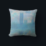 Coussin Claude Monet. Chambres du Parlement de Londres. Bl<br><div class="desc">Claude Monet "Chambres du Parlement,  Londres" lance l'oreiller.</div>