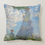 Coussin Claude Monet | Femme avec un parasol<br><div class="desc">Femme avec un parasol - Madame Monet et son fils,  1875 (huile sur toile)| par Claude Monet | Lieu de l'art : National Gallery of Art Washington DC| Artiste français | Numéro de collection d'images : XOS741899</div>