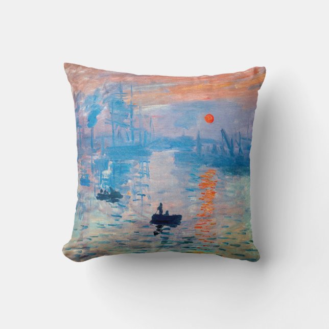 Coussin Claude Monet - Impression, soleil levant (Recto)