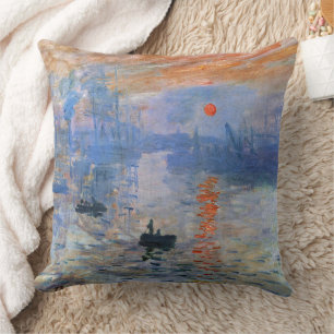Coussin Claude Monet Impression soleil levant 1872 Port Ar