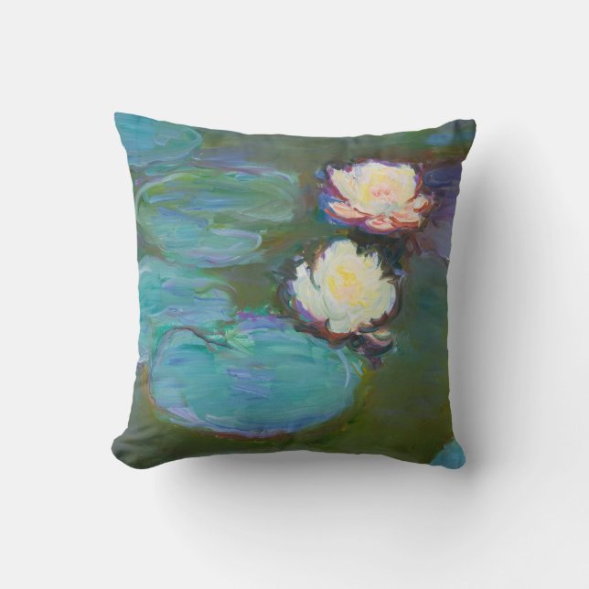 Coussin Claude Monet Impressionniste L'Eau Lillies Nymphea (Recto)