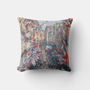 Coussin Claude Monet - La Rue Montorgueil - Paris
