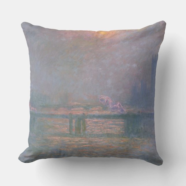 Coussin Claude Monet | la Tamise avec la croix de Charing (Recto)