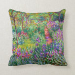 Coussin CLAUDE MONET : Le jardin d'Iris à Giverny<br><div class="desc">Un coussin classique coloré avec jardin d'iris à Giverny,  peint par le peintre impressionniste français Claude Monet.</div>