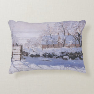 Coussin Claude Monet Le Magpie Winter Snow Bird