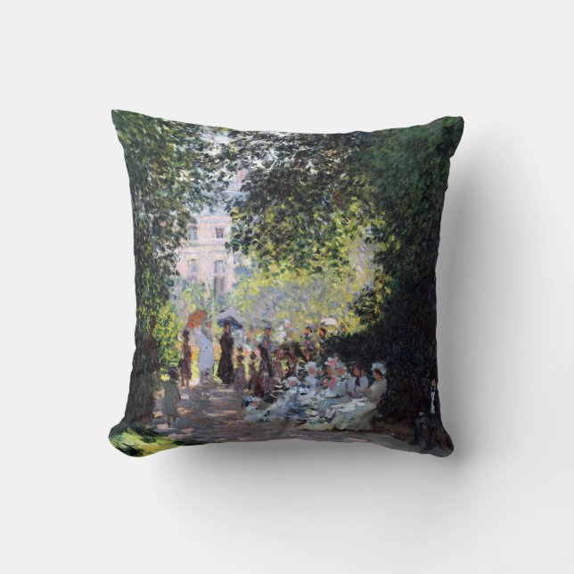 Coussin Claude Monet le Parc Monceau (Recto)