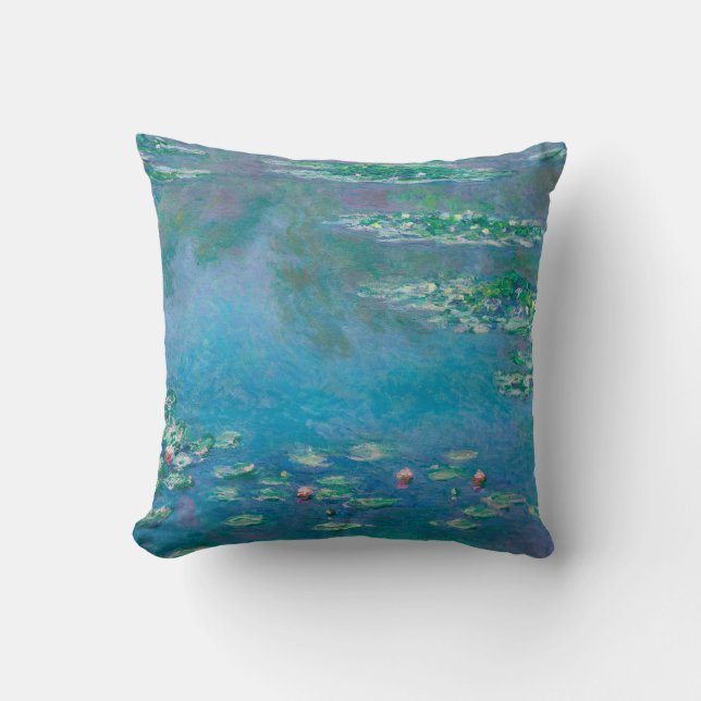 Coussin Claude Monet. L'Eau Est Nichée. Impressionnisme fr (Recto)