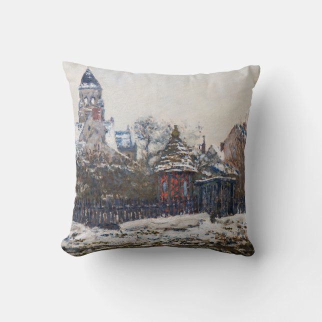 Coussin Claude Monet - L'église de Vetheuil (Recto)