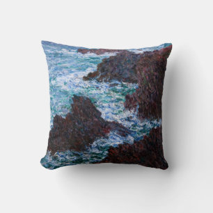 Coussin Claude Monet - Les rochers de Belle-Île, côte sauv
