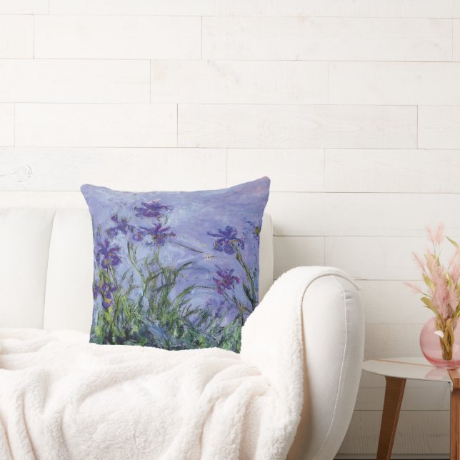 Coussin Claude Monet Lilac Irises (Canapé)