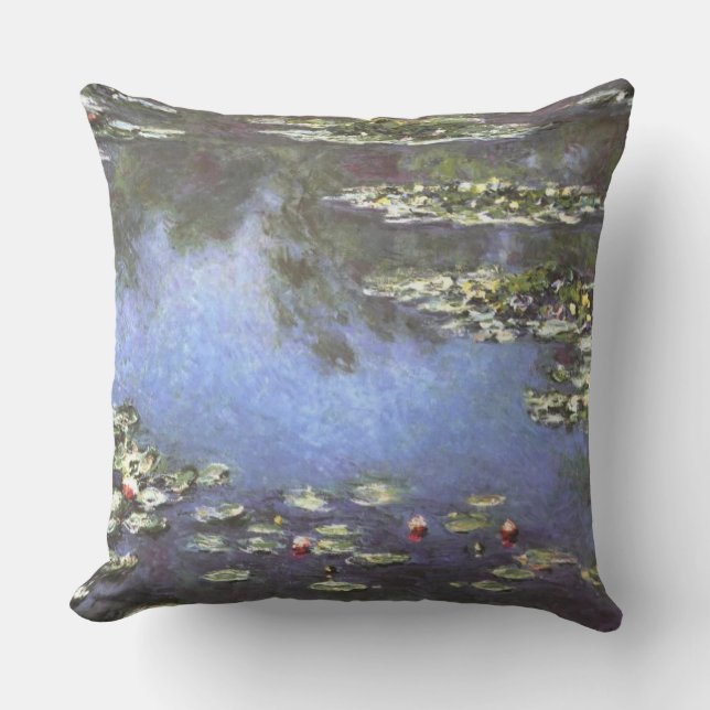 Coussin Claude Monet, Nymphéas, 1906, Bleu (Recto)