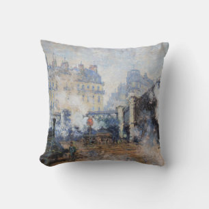 Coussin Claude Monet - Pont de l'Europe, Gare Saint-Lazare