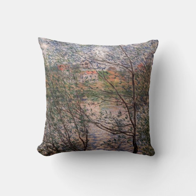 Coussin Claude Monet - Printemps à travers les branches (Recto)