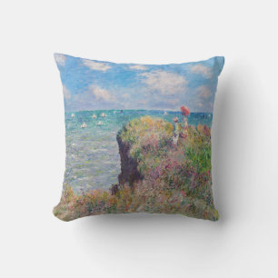 Coussin Claude Monet - Promenade sur la falaise à Pourvill