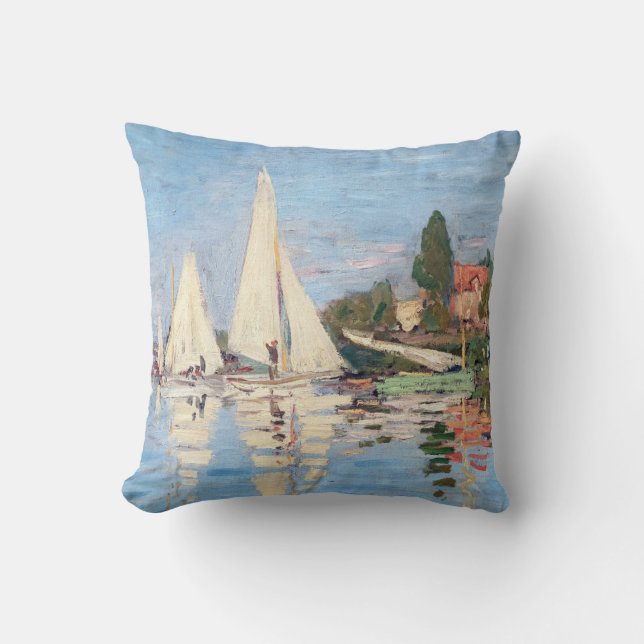 Coussin Claude Monet - Régates à Argenteuil (Recto)