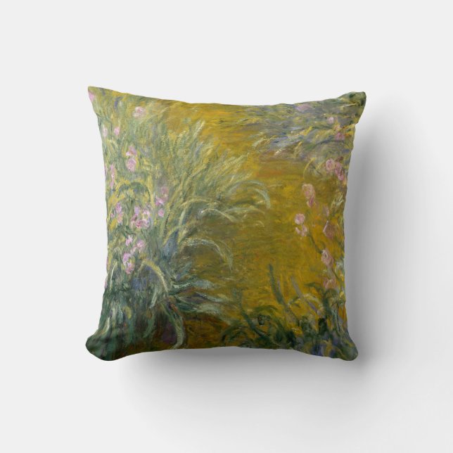 Coussin Claude Monet| Traverser les Irises (Recto)