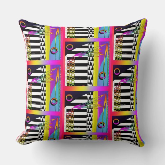 Coussin Clavier et symboles décoratifs (Recto)