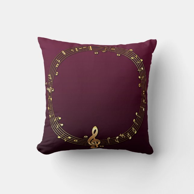 Coussin Clé de violon élégante (Recto)