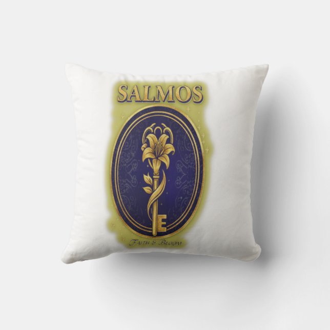 Coussin Clé Dorée Mystique & Fleur : Conception de Logo Él (Verso)