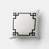 Coussin Clé grecque blanche et noire (Verso)