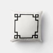 Coussin Clé grecque blanche et noire (Recto)