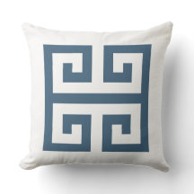 Clé grecque bleue et blanche