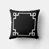 Coussin Clé grecque noire et blanche (Verso)