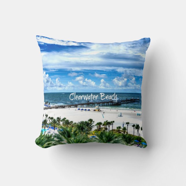 Coussin Clearwater Beach, Floride, destination de vacances (Recto)