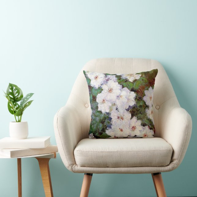 Coussin Clematis par Claude Monet (Chaise)
