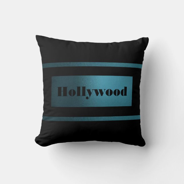 Coussin Clic Turquoise 3 rayures/noir Coussin-CA1 (Recto)