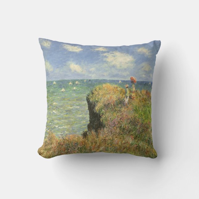 Coussin Cliff Walk à Pourville par Claude Monet (Recto)