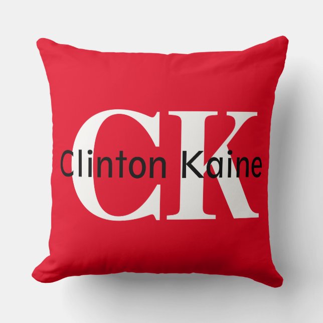 Coussin Clinton Kaine - CK 2016 (Recto)