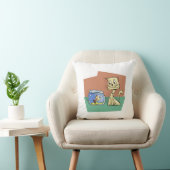 Coussin Clipart de chat et de poisson (Chaise)