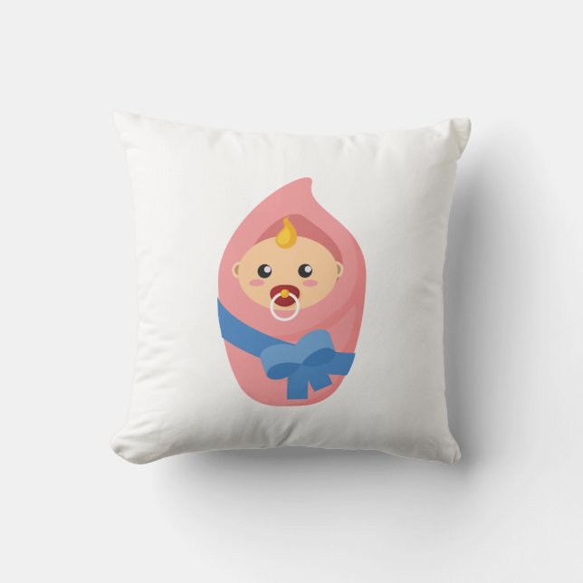 Coussin Clipart nouveau-né de bébé (Recto)