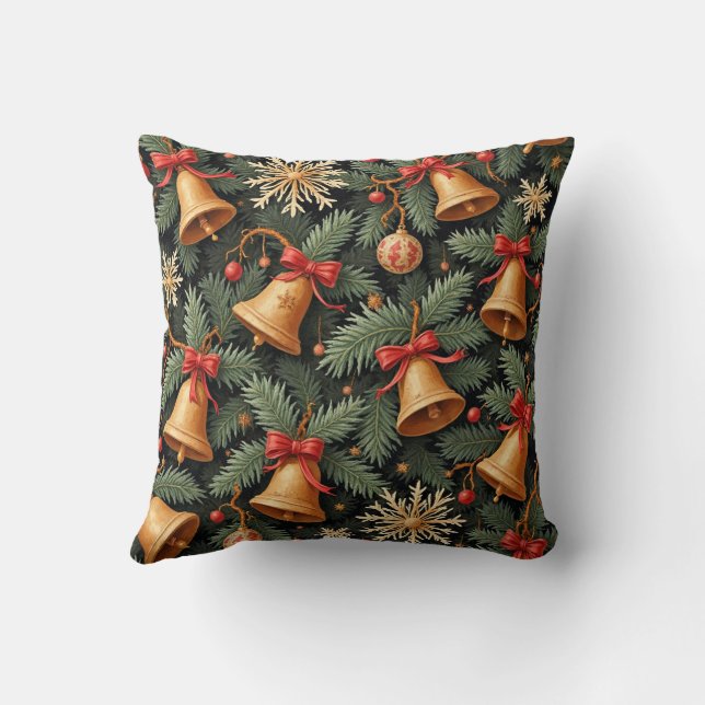 Coussin Cloches de fête, motif décoratif. (Verso)