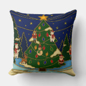Coussin Cloisonne Art Whimsical Forest Classic Christmas (Recto)