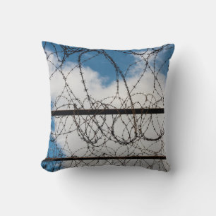 Coussin Clôture de fil de fer barbelé