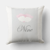 Coussin Clouages Delicés Rose et Blanc Avec Texte Neuf (Verso)