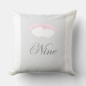 Coussin Clouages Delicés Rose et Blanc Avec Texte Neuf (Recto)