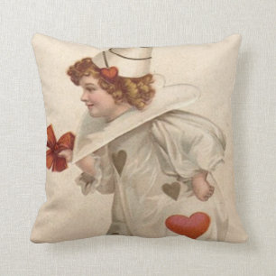 Coussin Clown Arlequin Cœur Saint-Valentin