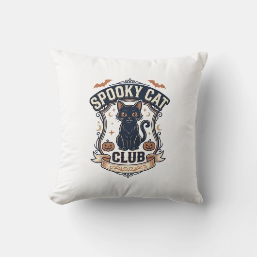 Coussin Club de chat effrayant Chat Halloween Chat effraya (Recto)